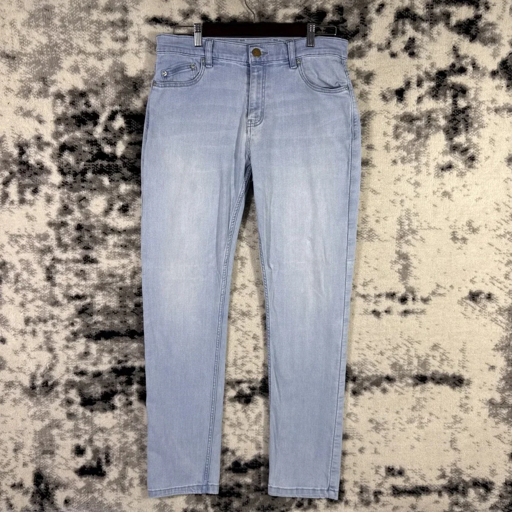 Mugsy Grands Jeans Mens Size 35x34‎ Light Wash Slim Stretch Comfort Soft
